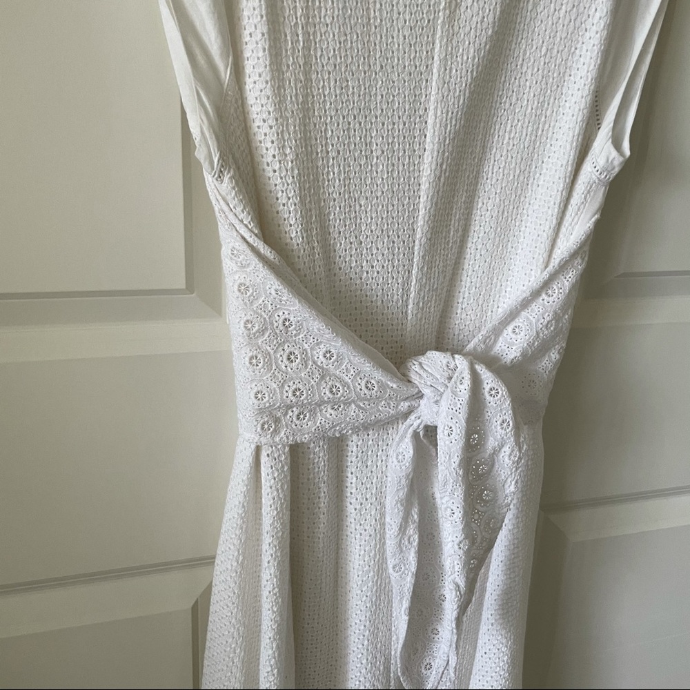 CAbi Lizzie White Eyelet Front Tie Dress #5106 - Picture 5 of 16
